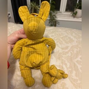 Zara Yellow Kangaroo Plush with Baby